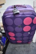 A large Aerolite suitcase with extendable handle.