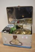 A vintage Valor pressure stove in tin case.