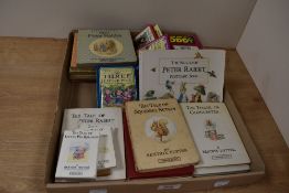 A collection of assorted vintage childrens books including Beatrix Potter, Noddy and The Three