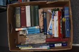 A carton of mainly Scottish history themed books with titles such as H V Morton-In Search of