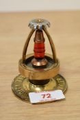 An early 20th Century Grinnell automatic sprinkler head, measuring 9cm tall