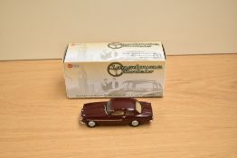 A Lansdowne Models (Brooklin Models) 1:43 scale white metal model, LDM 90a 1960 Bristol 406, Maroon,