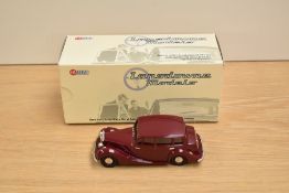 A Lansdowne Models (Brooklin Models) 1:43 scale white metal model, LDM 8A 1954 Triumph Renown MKII