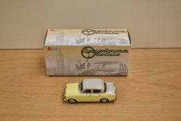 A Lansdowne Models (Brooklin Models) 1:43 scale white metal model, LDM 48a 1956 Hillman Minx