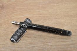 A Parker Vacumatic fill fountain pen in grey pearl having Parker USA nib