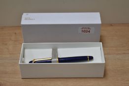 A boxed Sailor Promenade converter fountain pen in shining blue having Sailor 1911 14K 585 nib.