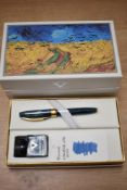 A Visconti Van Gogh ' Vincents Chair' converter fill fountain pen having Visconti Firenze F nib.