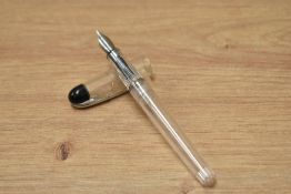 A Waterman Philleous Culter crystal clear cartridge fill fountain pen having Waterman Paris F nib.