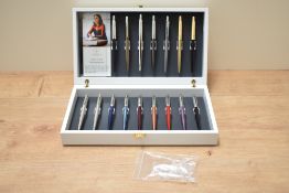 A Parker Jotter Presentation Case featuring sixteen Parker Jotter ballpoint pens, a Premium Bond