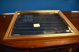 A filt frame wall mirror, approx 56 x 46cm