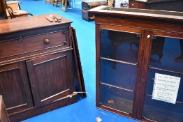 A 19th Century and later mahogany secretaire bookcase , dimensions approx H225 W108 D54cm