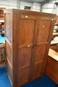 An early to mid 20th Century Jacobean style wardobe, approx 160 x 81 x 51cm