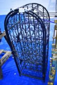 A wirework wine rack , height approx 115cm