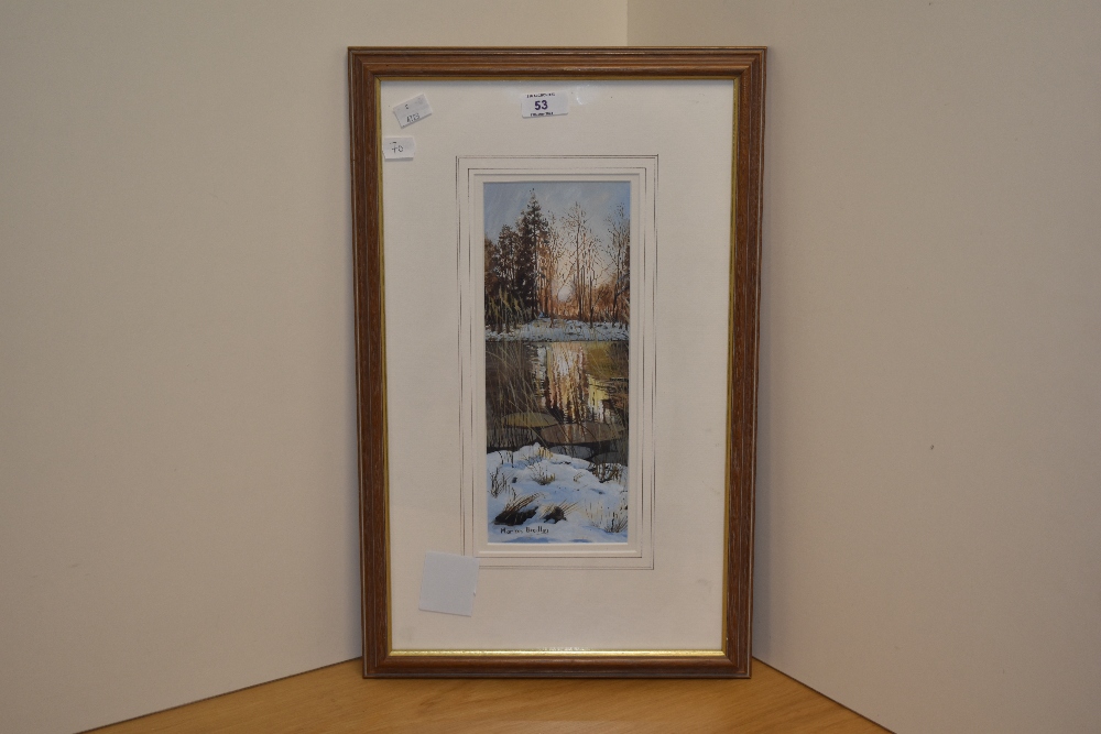 *Local Interest - Marion Bradley (b.1946, British), oil on board, 'Winter Sunset near Ambleside', - Image 2 of 3