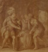 After William Wynne Ryland (1733-1783, British), sepia print, 'The Origin of Horn Fair, Held at