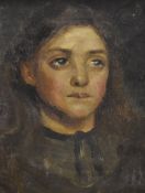 Pattie Mayor (1872-1962, British), oil on canvas, A bust length portrait of a young lady, signed