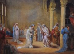 In the manner of Henriette Browne (1829-1901, French), watercolour and gouache, A Harem Interior,