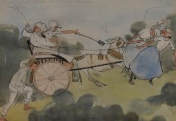 Arthur Hacker (1858-1919, British), watercolour, 'The Ascent', gallery label verso, framed, mounted,