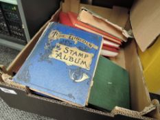 BOX WITH 8 MIXED STAMP COLLECTIONS ALL ERAS, MINT AND USED. Box with 8 varied stamp collections,