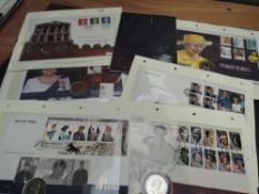 RANGE OF MERCURY NUMISMATIC COVERS ALONG WITH MILLENIUM COIN PACK 6 Numismatic covers from Mercury
