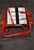 A fire safety escape ladder.