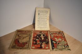 Children's. Bridges, Kitsie - Bobby Bear's Annuals. 1924, 1929, 1930 and one other without cover. (