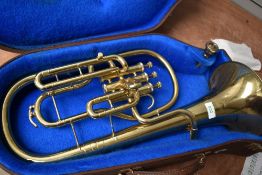 A B & S Sonara Tenor Horn in vintage lined case
