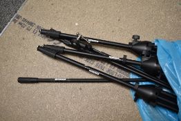 Three microphone stands