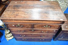 A 19th Century chest of two over three drawers, possibly top of chest on chest