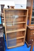 A vintage sapele bookcase