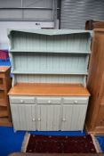 A traditional painted kitchen dresser