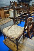 A Victorian bedroom chair