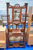 A late Victorian mahogany hall stand