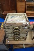 A set of vintage haberdashery drawers