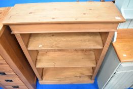 A modern pine bookshelf