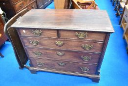 A 19th Century mahogany chest of two over three drawers, on bracket feet, of very nice proportions