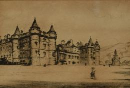 19th/20th Century, etching, Holyrood Palace, Edinburgh, signed indistinctly to the lower right,