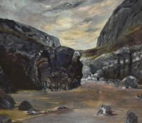 Jennifer Wheten (1941-2021, British), pastel, 'Evening Light, Mewslade', a bold interpretation of