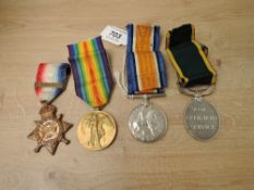A WWI Group of Four Medals to 6390.C.Q.M.SJT./CAPT.R.PROSE.2/MANCH.R, 1914 Star with 5th Aug-22nd