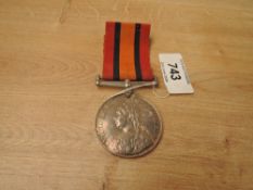 A Queen's South Africa Medal to 7920 PTE.E.F.Unwin.Vol.Coy.RL.Irish.Reg, Campaign Anglo-Boer War