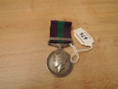 A George VI British General Service Medal 1918-62, Malaya clasp to 22681289 PTE.K.W.ASPIN.MANCH