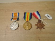 A WWI Trio, 1914-15 Star to J.7959.J.CORLEY.A.B.R.N and War & Victory Medals to J.7959.J.CORLEY.
