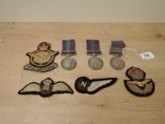 Three George VI General Service Medals, Palestine 1945-48 Clasp to 2264285 A.C.I.J.R.CASSIDY.RAF,