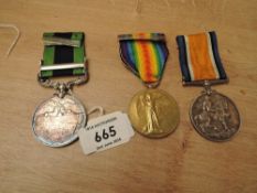 A George V Indian General Service Medal Trio, Indian General Service Medal, Kaiser Hind, Royal Mint,
