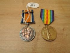 A WWI Pair to 126506 PTE.R.ANDERSON.4th CANADIAN INFANTRY, War & Victory Medals, Colonial Troops