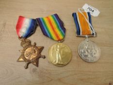 A WWI Trio of Medals to CAPT.HEALD.R.LANC.R, 1914-15 Star, inscribed 2.LIEUT.P.B.HEALD.R.LANC.R, War