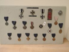 A collection of mainly WWI Period German and Allies Medals and Badges, German 1813-1914 Iron Cross