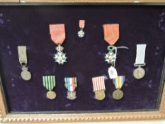 A collection of French Medals, Order of the Legion of Honour Knights Cross, Legion of Honour Medal
