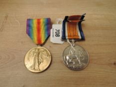 A pair of WWI Medals to 2.LIEUT.A.RIGBY, War & Victory Medals