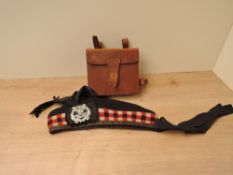 A Glengarry having Liverpool Scottish The Kings Badge with black feather, dated J & W Hood & Co 1962